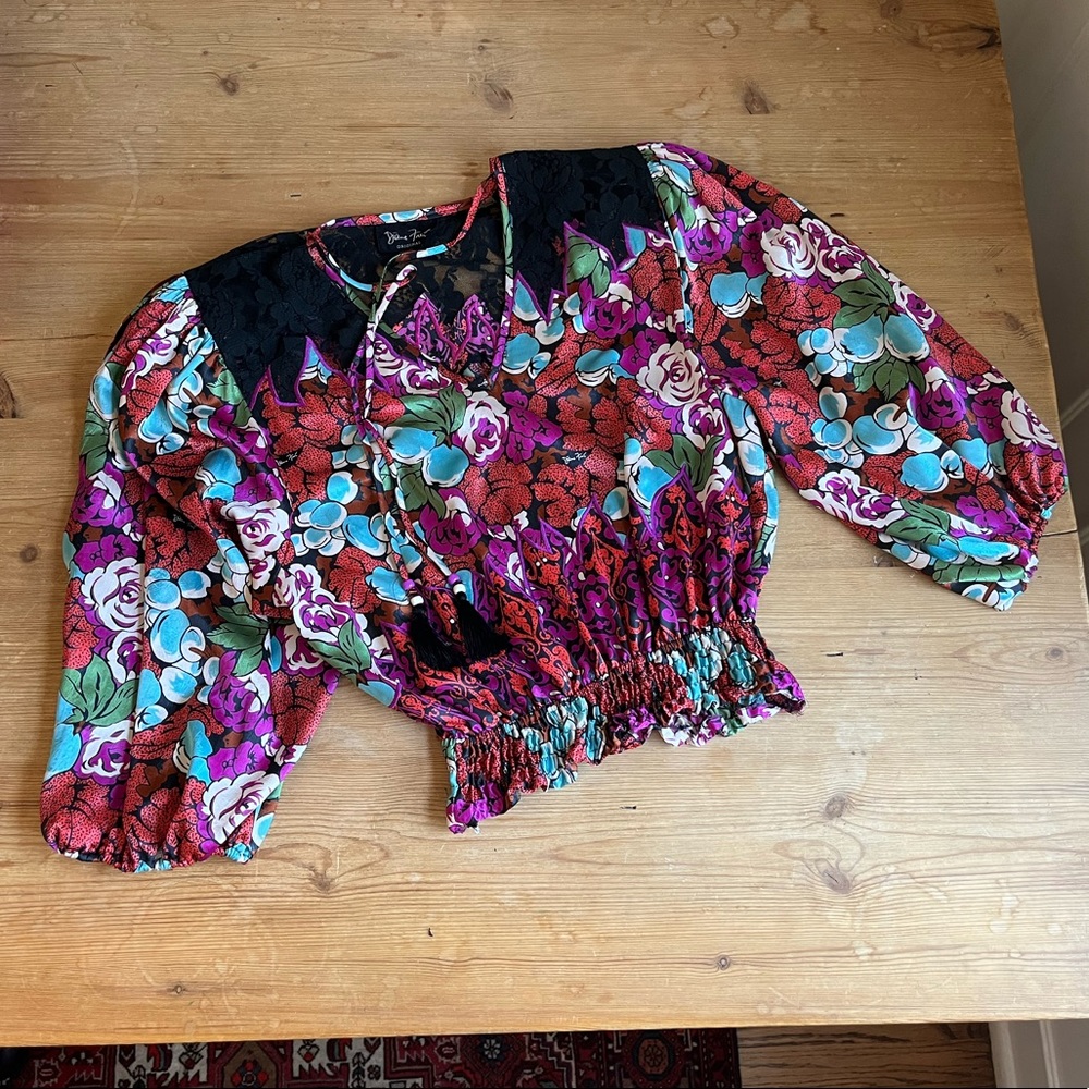 Vintage 80’s Diane Fres silk blouse